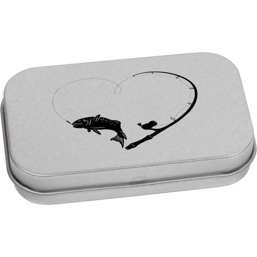 Fishing heart metal hinged - heart',