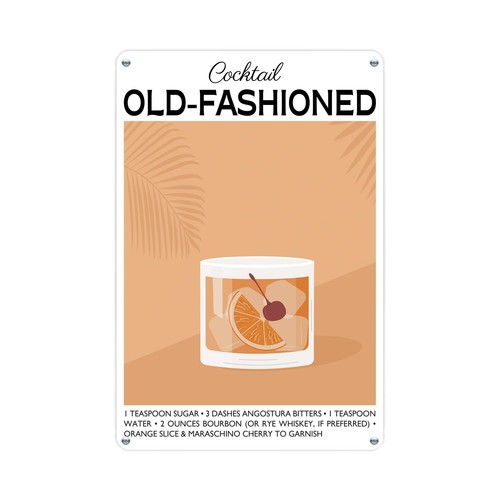 Old fashioned cocktail - fashioned, recipe
