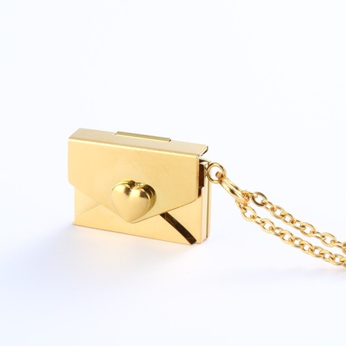 Envelope locket necklace love - locket,