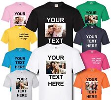 Printed T Shirts Custom Personalised Image Text Mens Women Kids Stag Hen Party