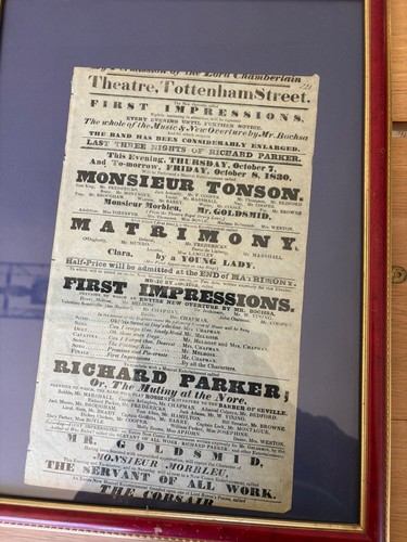 Early victorian theatre poster - early,