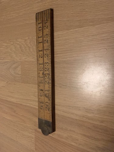 Folding 3ft wood and - , brass