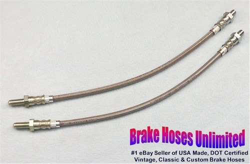 Front stainless brake hoses - brake,