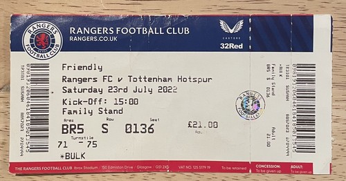 Rangers tottenham hotspur - rangers, v