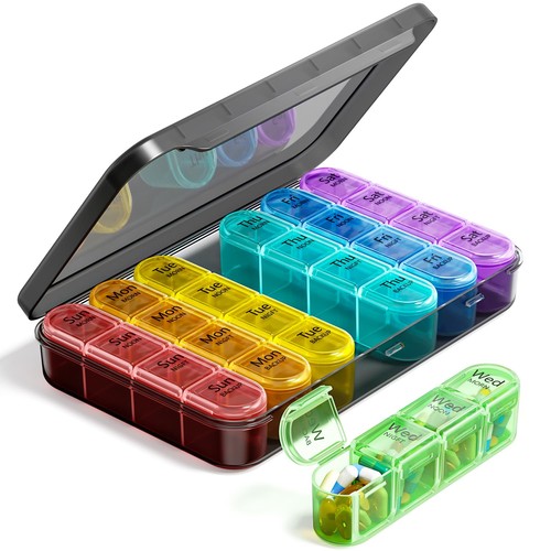 Weekly pill organizer times - organizer,