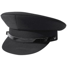 Black Chauffeur Style Peaked