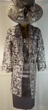 Luis Civit UK 14 Silvery Dress