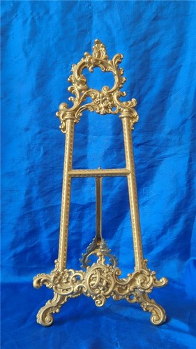 Vintage brass easel - vintage,