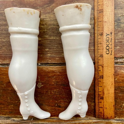 Antique pair large legs boots - legs,