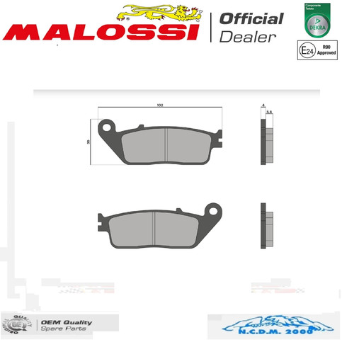 Front malossi brake pads - front,
