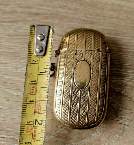 Antique brass vesta case match - brass,