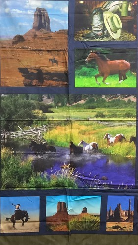 Horse fabric panel - fabric, pattern