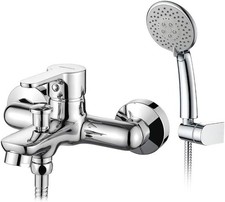 GRIFEMA Single Lever Bath/Tub/Shower Mixer Tap with 1.5m Stainless Steel Hose