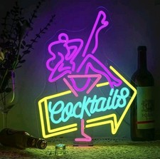 Cocktails Neon Led Home Bar