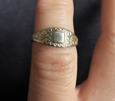 Vintage Rolled Gold Small Signet  Ring -UK Size F