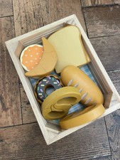 Kids Wooden Toy Pretend Pastries Bakery Set Gift Kitchen Christmas