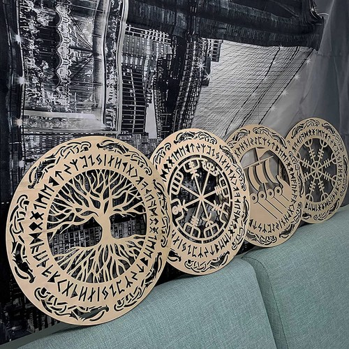Pieces viking wooden wall - viking,