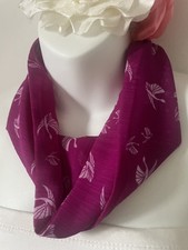 Short Magenta Pattern Chiffon