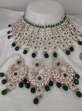Green Indian bollywood bridal