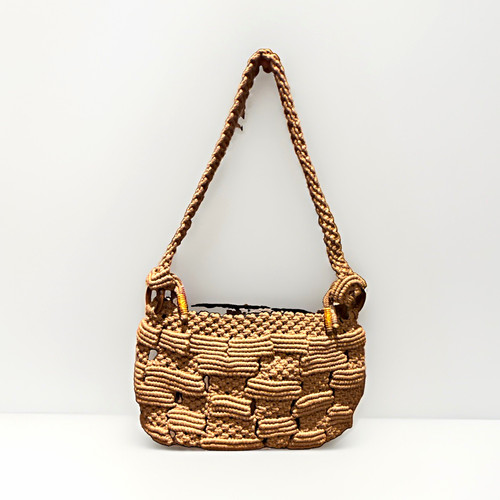 Handmade beige woven straw - handmade,