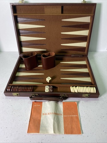 Vtg backgammon set - 18",