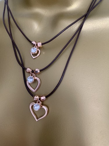 Bibi bijoux rose gold hearts - gold,