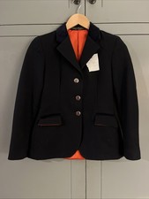 Le Beau Cheval Navy Lightweight Jacket Approx Ladies Size 6/8 Dimensions In Pics