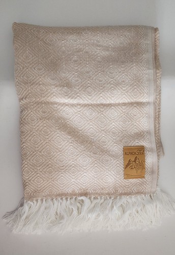 Luxury alpaca blanket beige - luxury, blanket,