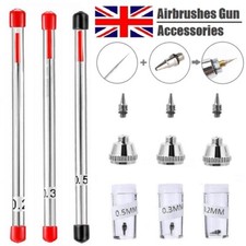 Airbrush Needle Nozzle & Nozzle Cap Airbrush Spray Gun Accessories 0.2/0.3/0.5mm