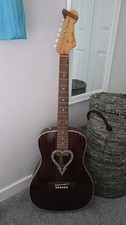 Fender Malibu Acoustic Guitar California Series Alkaline Trio Mahogany VTG 2012