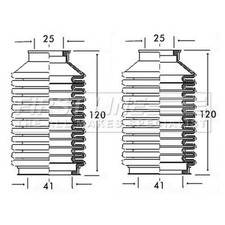 First Line Steering Bellow Kit