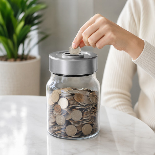 Digital coin jar for money - digital,