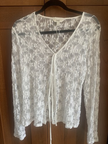 White floral lace - m&s,