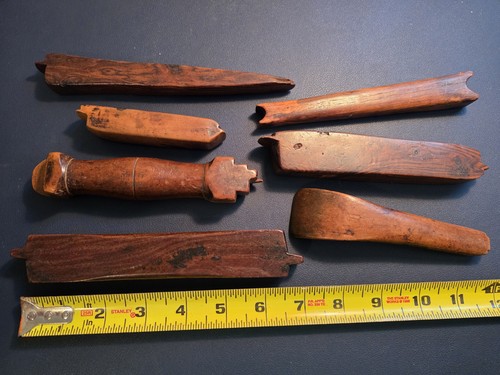 Lot antique leather working - antique,