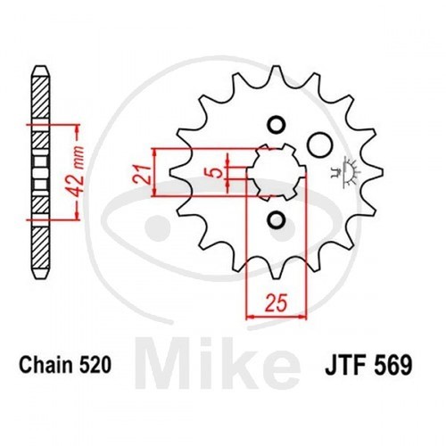 Sprocket z16 520 726 - sprocket, 726.27.02
