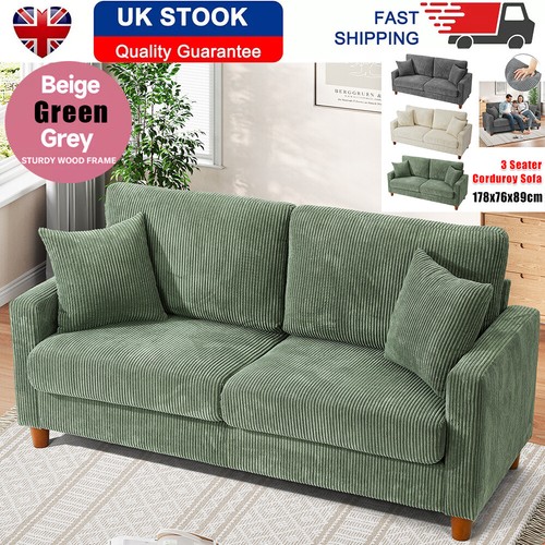 Corduroy sofa seater - seater, modern