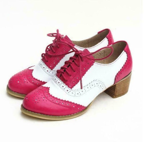 Womens leather british oxford - leather,