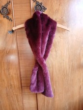 Burgundy Faux Fur Satin Backed