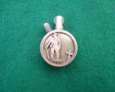 Trench Art, Cut Away 1916 Penny Lighter, Depicting Soldier