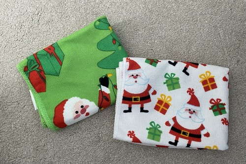 Christmas themed tea - themed, towels
