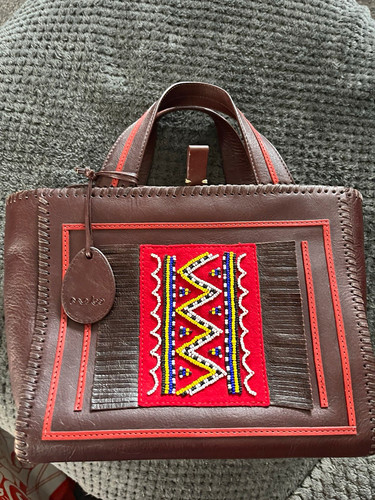 Mebo brown leather satchel - satchel, top