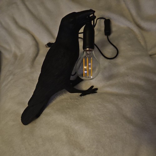 Black raven table lamps - raven,