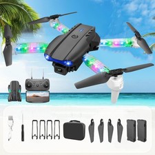 RC Drone with Dual Camera WiFi Foldable Quadcopter Aircrafts for Kids Toys Gifts