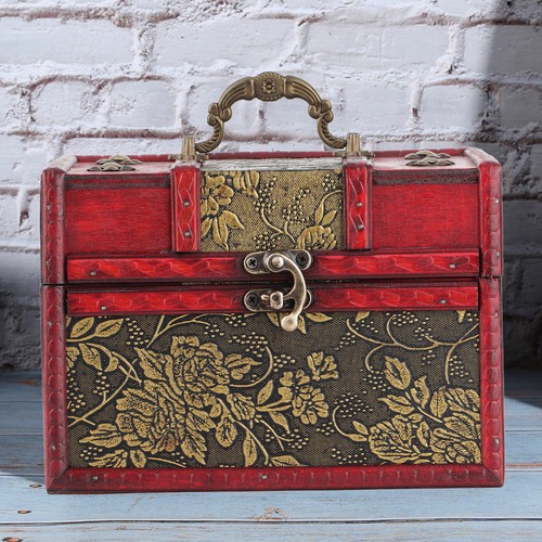 Golden jewelry box - jewelry, organizer