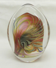 Layne Rowe striped paperweight Multi Colour Signed, peter layton interest #