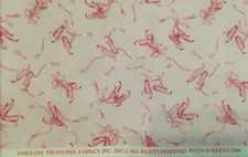TIMELESS TREASURES 2007 PATT # BALLET SHOES C104, 44" x 68" NEW - MADE IN JAPAN