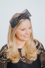 Black Diamante Sparkle Bow