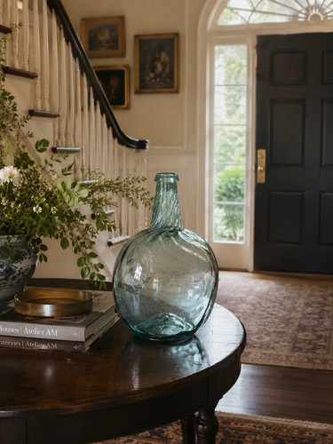 Antique 19th aqua glass - 19th,