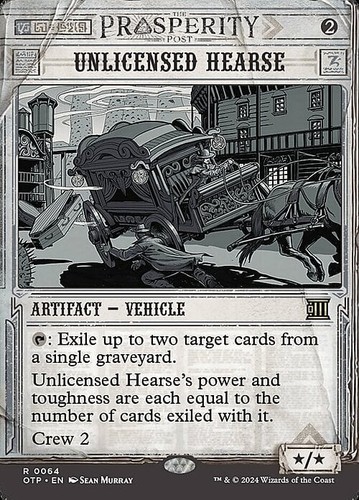 Mtg unlicensed hearse - -,
