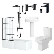 Bathroom suite shape tub - bathroom,
